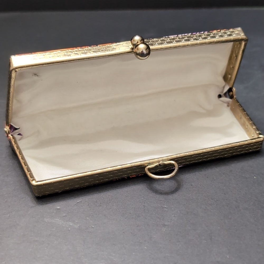 Vintage Mid-century Eyeglasses Case Multi-colored with Kiss Lock. - Picture 5 of 8